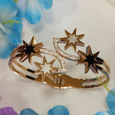 Stainless Steel Rosegold/Silver Plated Star Shape Kada
